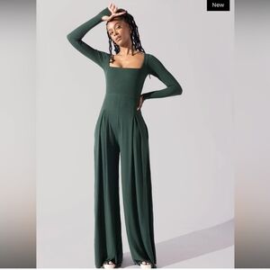 Popflex Go with the Flow Hunter Green Jumpsuit Small (27")